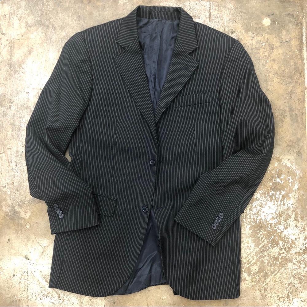 Christian Dior Blazer Suit Jacket Black Pin Stripe